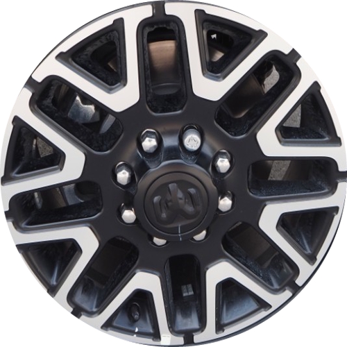 Mopar Dodge Ram Limited 2500 2025, Ram Limited 3500 SRW 2019-2025 diamond cut black machined 20x8 aluminum wheels or rims. Hollander part number 94229b, OEM part number 68629291AA